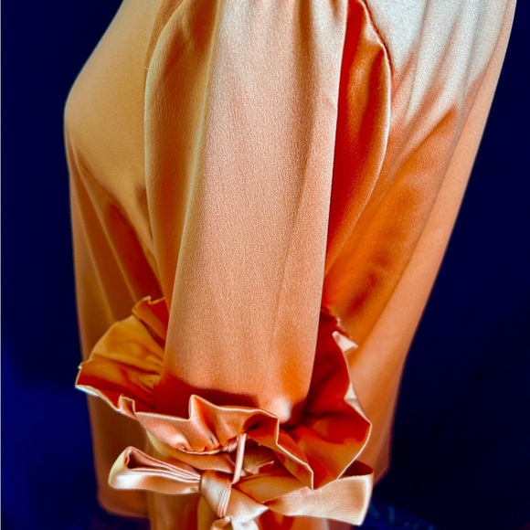 Gianni Bini Semi-Formal Mini in Mango Satin - Picture 4 of 4